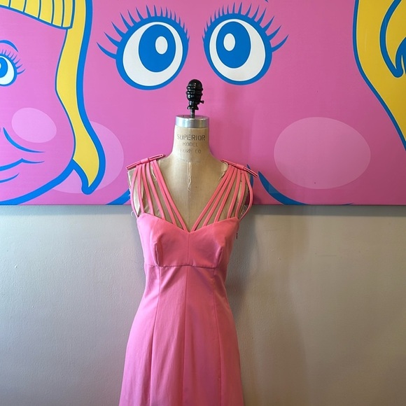 Moschino Cheap Chic Pink Cotton Fit Flare Dress
